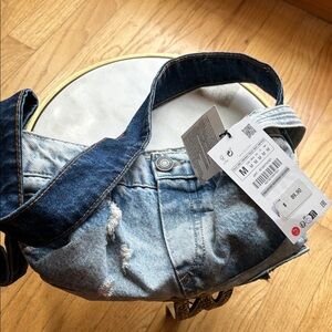 Zara Blue Denim Shoulder Bag